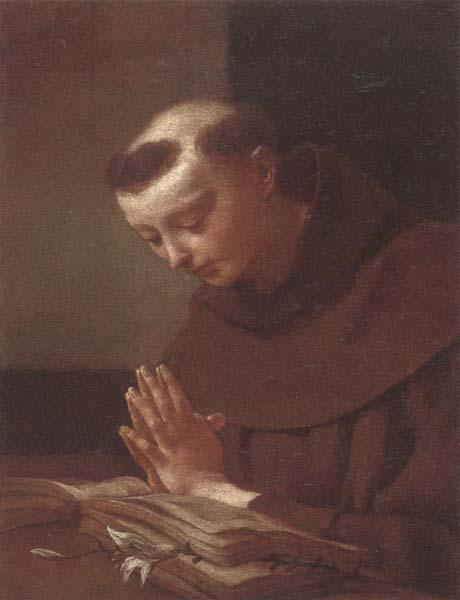 unknow artist Saint anthony of padua in prayer Sweden oil painting art